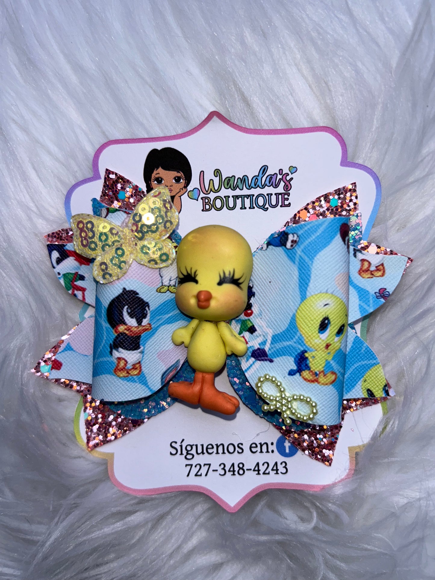 Tweety Bird Bow