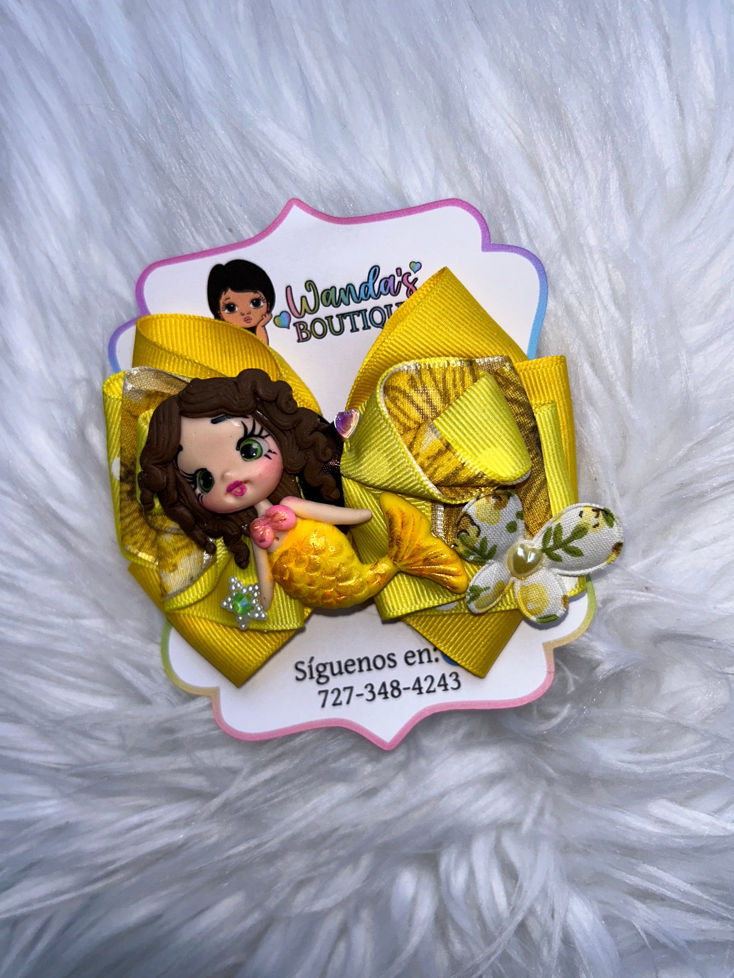 Yellow Mermaid Bow