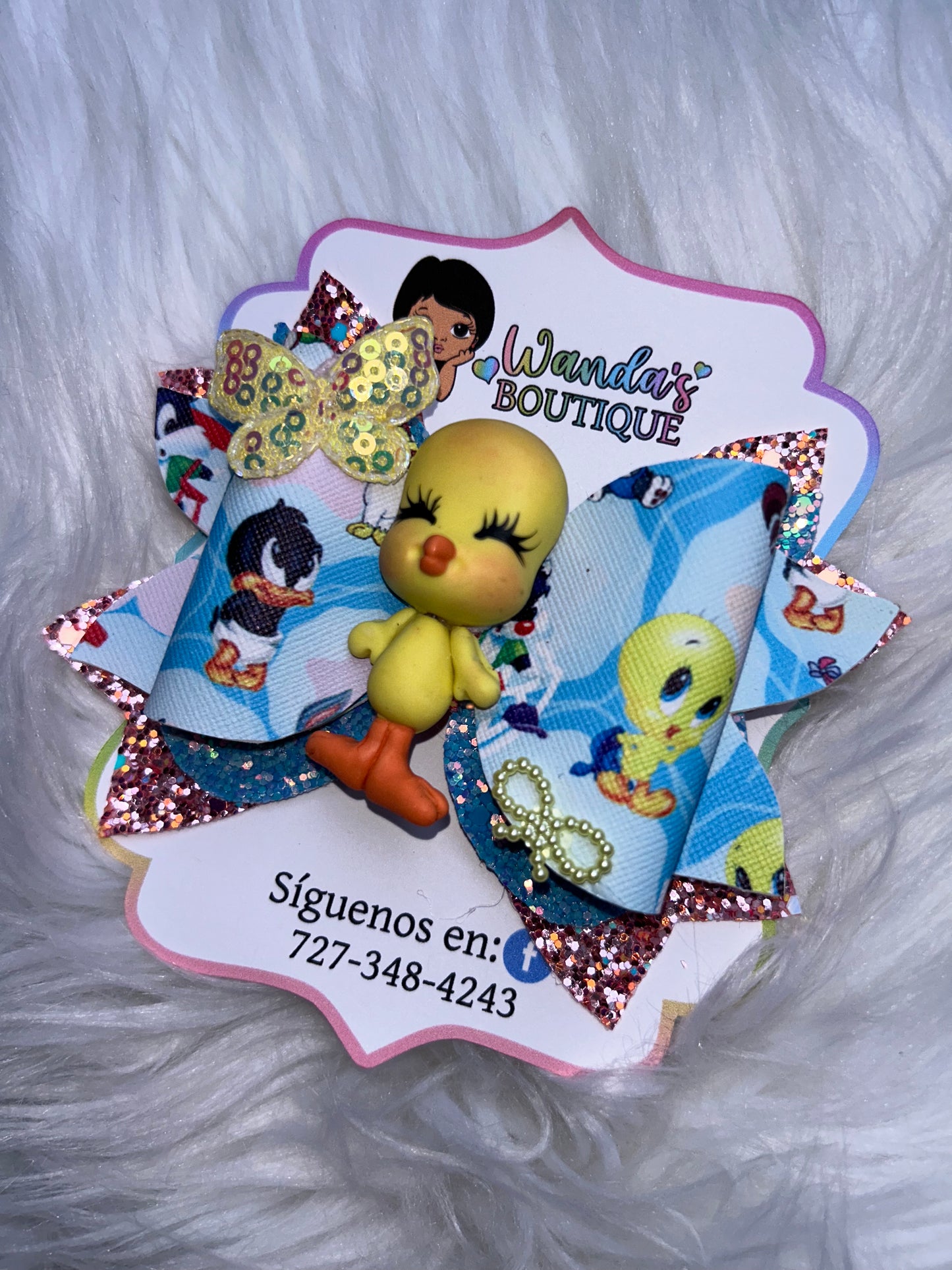 Tweety Bird Bow