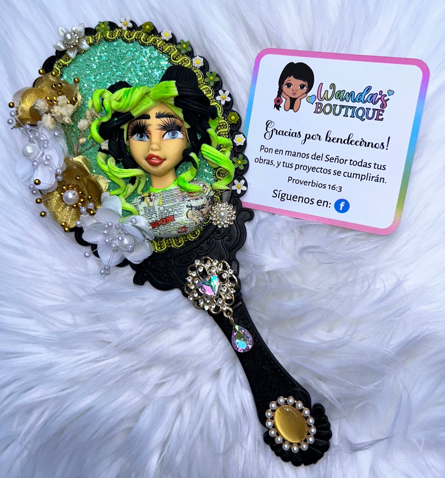 Green Hand Mirror