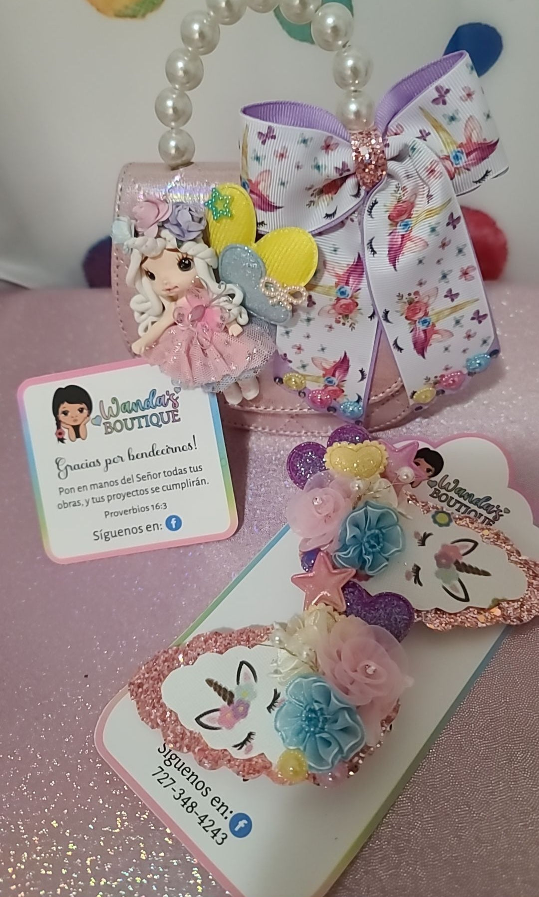 Girls Wallet with Clipshair